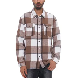 Mens Checkered Soft Flannel Shacket