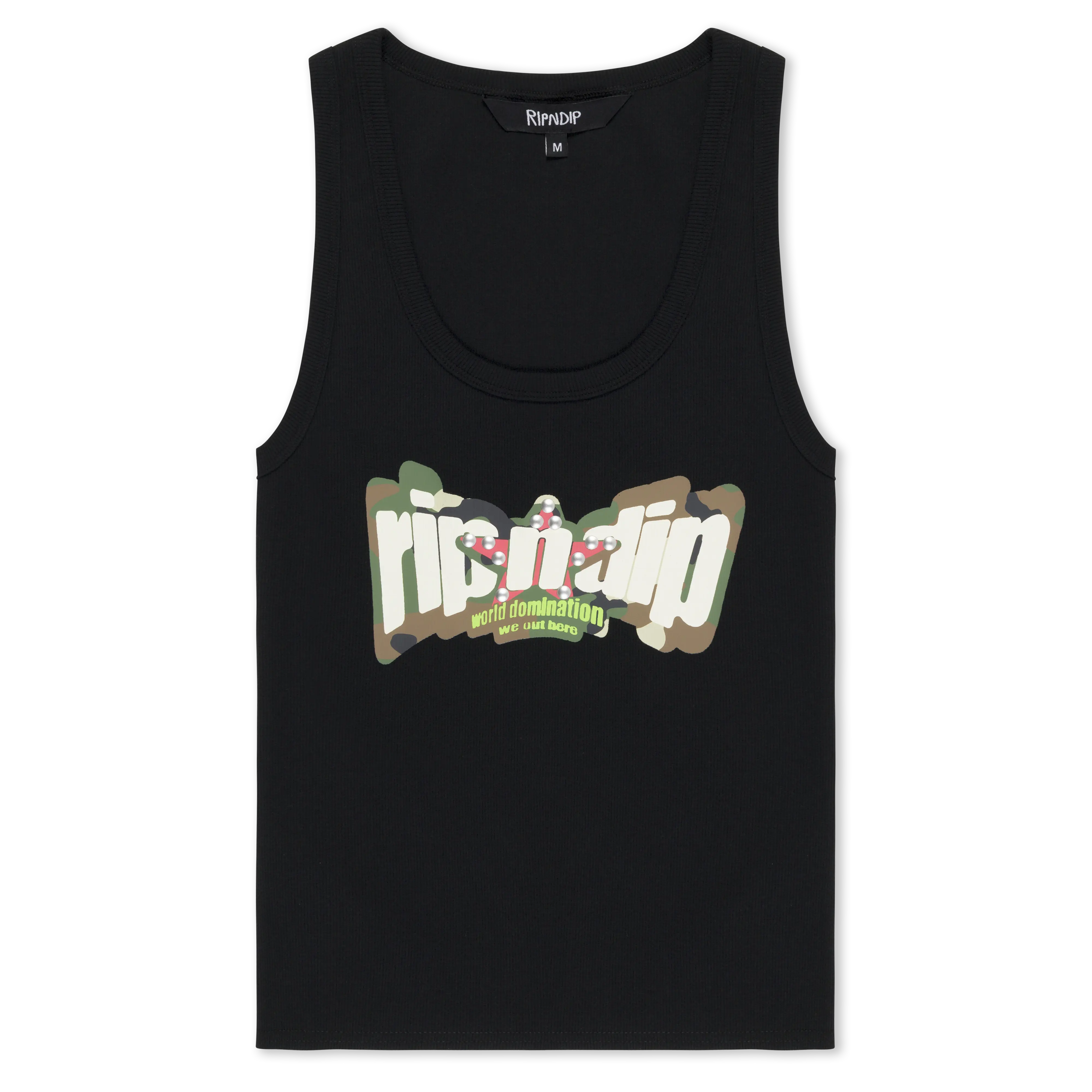 World Domination Ribbed Tank (Black)