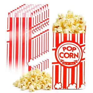 110 Pcs Paper Popcorn Bags, 1 oz Popcorn Bags Individual Servings, Bulk Pop Corn Sleeves for Pop Corn Machine, Movie Night, Cinema, Carnival, Party, Concessions