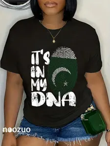 100% Cotton Pakistan Flag It's in My Dna Pakistani Fingerprint Flag T-Shirt