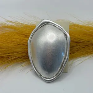 Bossy Brushed Silver Chunky Expandable Ring