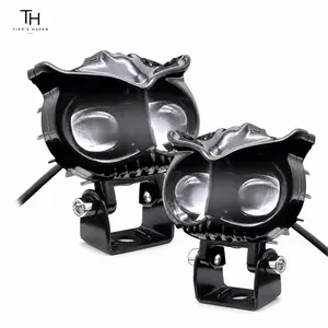 Tier's Haven 2 PCS LED Owl-Shaped Accent Lights, Dual Color Neon Lights, Universal Fit, 9-36V Hard-Wired, Efficient Heat Dissipation, No Battery Required for Motor Vehicles