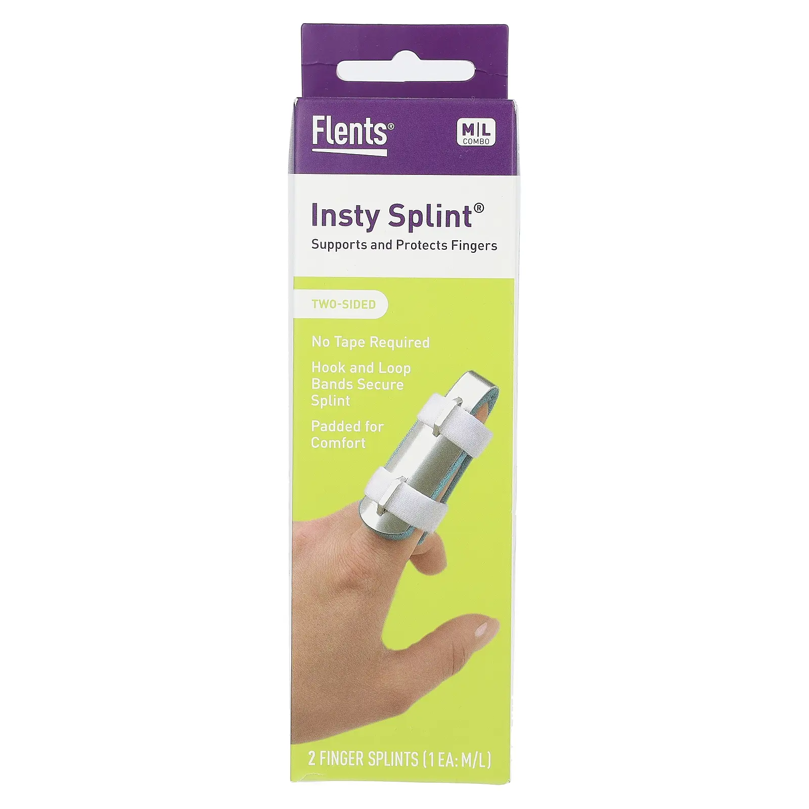 Flents Insty Splint, M/L Combo, 2 Count