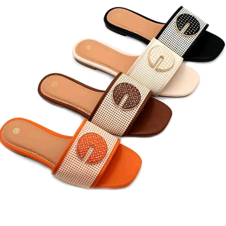 sandals premium the good quality for women  available 4 colors orange, black,brown, beige