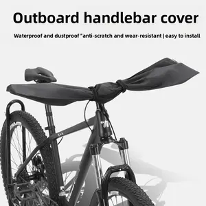 WEST BIKING Bike Handlebar Cover. 210 Nylon PU Waterproof and Dustproof Bike Handlebar Cover with Wear-Resistant Magic Straps Bicycle Accessories
