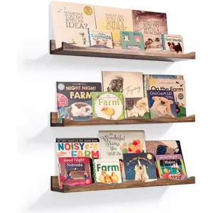 Floating Bookshelf for , Floating Shelves for Wall Cloud Picture Ledge Shelf Walnut 23.6 Inches  Book Shelves Set 3,  Book Shelf for  Room,  Room,  Room,  Decor