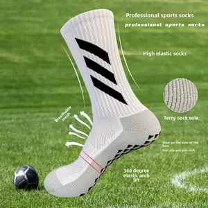 Professional soccer socks non-slip and wear-resistant dispensing high-top thickened towel bottom sweat-wicking breathable sports socks elbow pocket stance