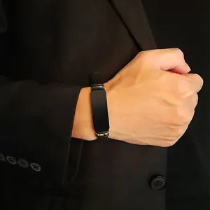 FF12 Custom Engravable Stainless Steel Tag Bracelet|Silicone Sport ID Bracelet