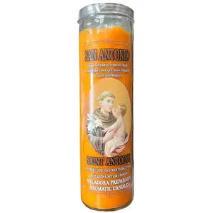 Candle Perfume - Veladora Preprada - San Antonio Decor Ornaments Crackling Wooden Wick Floral Scented