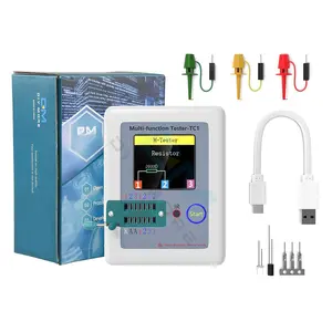 LCR Meter Transistor Tester,Transistor Meter,LCR-TC1 Multi-Function Transistor Capacitor Tester ESR Tester Full Color Display Automatic Checker Detector for Diode Triode LCR ESR NPN PNP