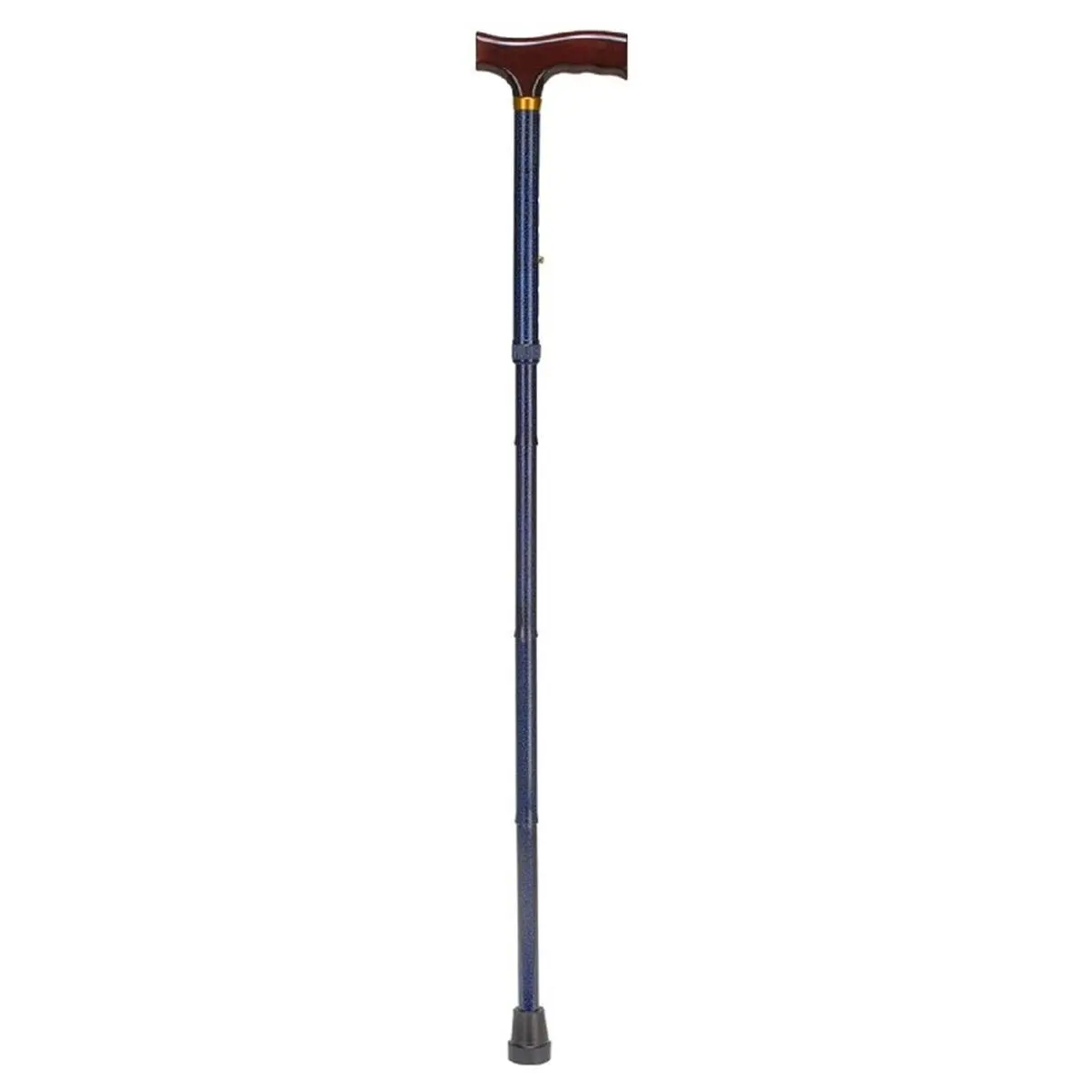 212 MAIN Designer Folding Cane - Derby Wood Handle, Blue Ice, Adjustable Cane, Aluminum Frame, Foldable Stick, Slip-Proof Tip, Small Animal Health Supply Tool