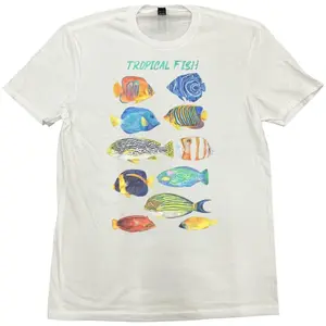 Tropical Fish Graphic T-Shirt Size S-5XL