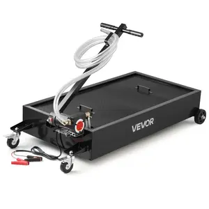 fathersdaygift VEVOR Low Profile Oil Drain Pan, 20 Gallon Capacity, Rolling Oil Drain Pan with Electric Pump 7.2 ft Hose, Leak-proof Corrosion-resistant, Fit for Cars, SUVs, Trucks, Motorcycles, ATVs, Metal
