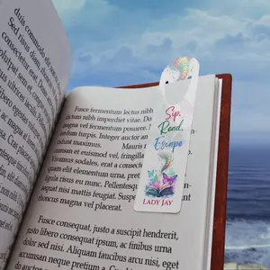 Sip. Read. Escape  | Stylish Metal Magical Bookmark – Elegant Page Marker for Book Lovers & Cozy Readers