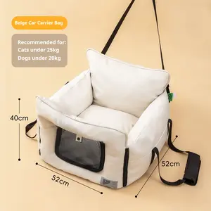 SummerVibes 2-in-1 Pet Car Seat & Travel Bed - Portable Dog Booster Seat for Safe Car Rides, TSA-Approved Pet Carrier