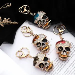 Rhinestone Skull Keychain – Hip Hop Metal Bag & Car Charm Rhinestone Skull Keychain – Hip Hop Metal Bag & Car Charm