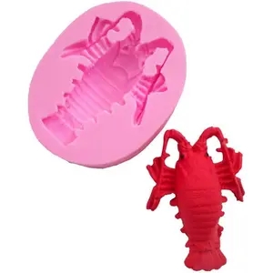 Silicone Fondant Mold - Crayfish Chocolate Candy Gum Paste Cake Sugar Craft Decorating Tools Polymer Clay Wax Melt Resin Mold