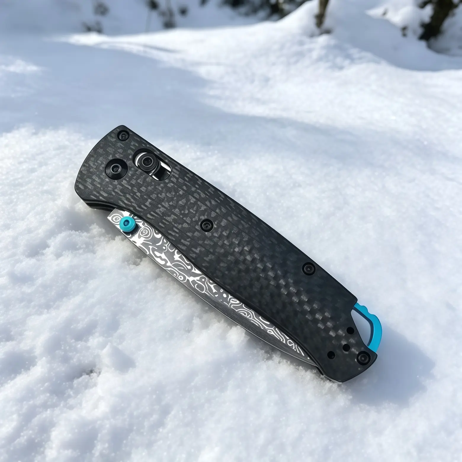 535Damascus Steel Blade Folding Utility Knife Carbon Fiber Handle Kitchen Tool Men Gift EDC Tools Outdoor Camping Pocket Knives