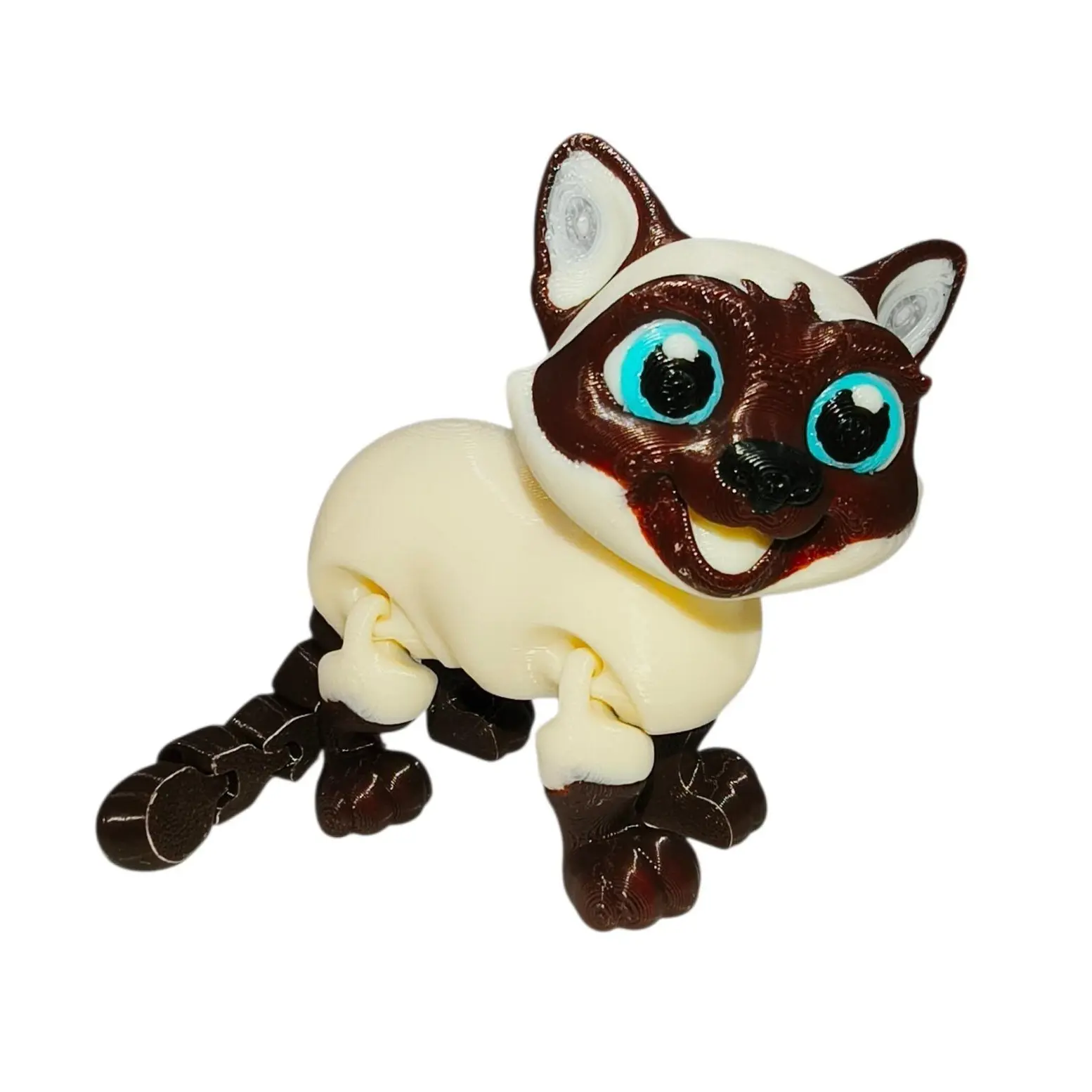 3D Printed Articulating Siamese Cat Figurine, Artistic Animal Collectibles, Home Decoration Collectible Ornaments for Room Decor, Miniatures