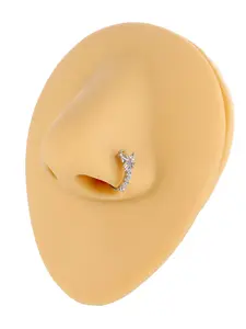 Rhinestone Decorated Nose Ring, 2024 New Style Butterfly Design Nose Ring for Women & Men, Punk Piercing, Fashionable Body Jewelry Gift for Any Occasion