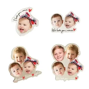 Fathers Day Gifts,Custom Baby Face Photo Magnet, Personalized Photo Acrylic Magnet, Gifts for Daddy, Gifts for Daddy/Grandpa/Grandfather 3