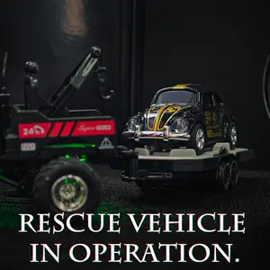 Mini Remote Control Off-Road Truck Set, Metal Off-Road Scooter with Trailer, 2.4GHz Full Terrain Vehicle, USB-C Charging, Phone Control, Remote Control Car, Rc Cars