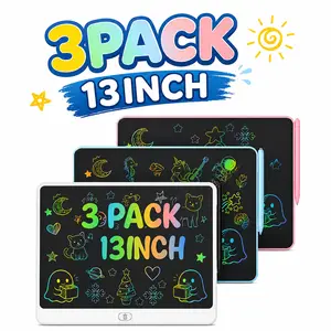 [3-Pack] 13in Oversized LCD Doodle Writing Board, Educational Toy for 3-7 Year Old Kids, Digital Drawing Pad, Artistic Drawing Tablet, Graphics Tablet, Learning Device