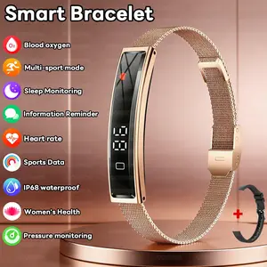 2026 New Fashion Women Smart Bracelet Sport Mode Fitness Tracker Heart Rate Health Monitoring IP68 Waterproof Smart Watch Men digital wireless smartwatch