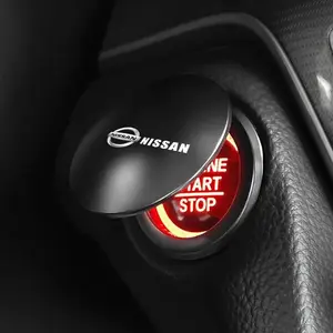 Car Accessories Vehicle Start Decorative Cover, One-Button Start Button Cover, Engine Start/stop Button Cover for Nissan Models