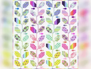 Marine Meadow Quilt Kit | Floral Reef & True Colors by Tula Pink | 85.5” x 90”