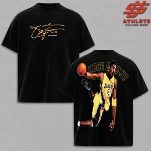 [LEO] Vintage Kobe Bryant 8 'Black Mamba' For Mamba Nation High-Quality 100% Cotton T-Shirt (Made In US), Lakers Nation Hooper Shirt, Game Day Outfits, Gift For Basketball Fans Youth + Adult .
