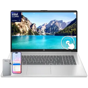 HP 17 inch Laptop for Business, 17.3" HD+ Touchscreen Display, Intel 12-Core Ultra 7 255U(up to 5.2 GHz), Up to 32GB DDR5, Up to 2 TB SSD, Backlit Keyboard, WiFi 6, Windows 11 Pro, w/RECOLX AI Voice Recorder