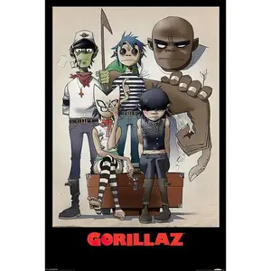 Gorillaz - Music Poster (All Here - The Gang - Comic Characters) Unframed