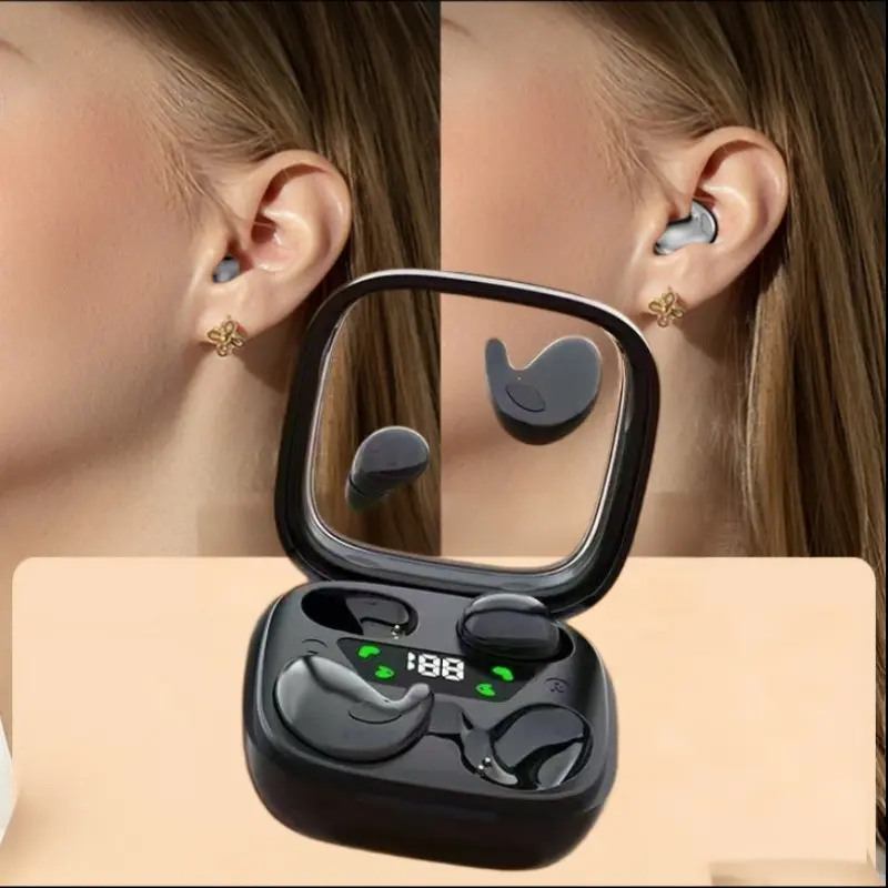 Wireless Earphone, 1 Count In-ear Design Noise Cancelling Headphone with Charging Case, Bluetooth-compatible Gaming Headset for Running, Exercising, Audio, Sport Earphone