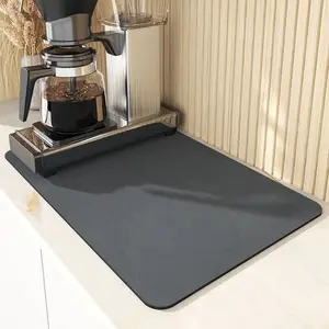 Non-Slip Coffee Machine Mat, Absorbent Kitchen Countertop Pad, Quick Drying Washable, Hidden Stain, Strong Water Absorption