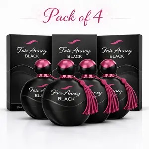 Fair Annoy Black Perfume Pack of 4 | Eau De Parfum 50ml Each | Long Lasting Floral Fragrance for Women | Value Bundle