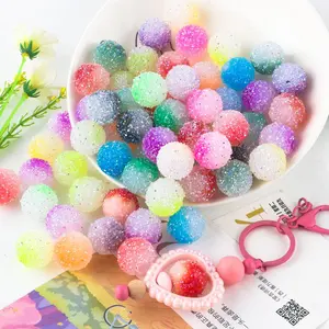 Mixed Color Beads (24pcs/set), Acrylic Beads Mix, DIY Jewelry Supplies for Necklace & Bracelet, Fashion Accessories for Women & Girls