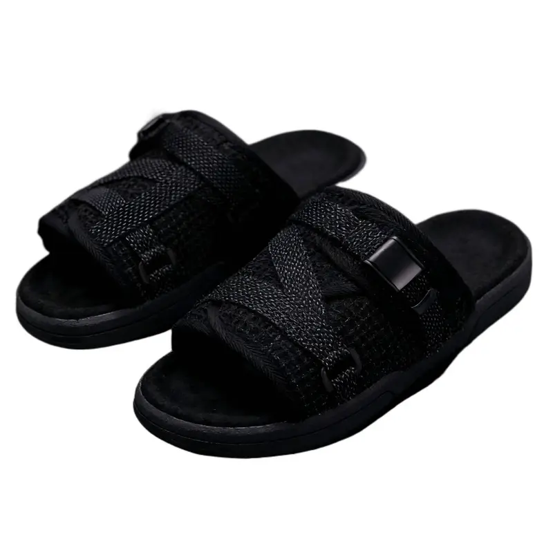 Unisex Stylish Reflective Casual Slip-On Slide Sandals - Adjustable Straps, Light-Up Feature, Arch Support, Anti-Slip Sole, Synthetic Open-Toe Sports Footwear for Wide and Narrow Feet, Walking Shoes