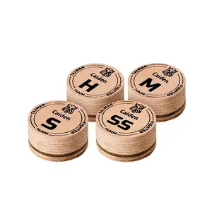 Caiden Fighter Billiard Tips, Multi-Size Multi-Layered Pigskin Leather, with Precise Grip and Spin Control, for Billiards & Snooker