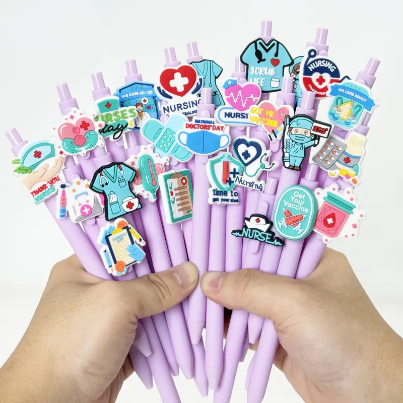 20/30pcs Creative Medical Ballpoint Pens, Retractable Gel Pens, Aesthetic Pens, Cute Stationery for Students & Office Use, Bulk Pack