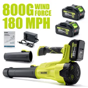 Balkoni B805 Cordless Electric Leaf Blower 2x4.0Ah Batteries 700CFM 180MPH Brushless 6-Speed Adjustable Lithium-Ion Lightweight Extension Nozzle for Lawn Driveway Yard Tool Dad Husband Gardening Gifts