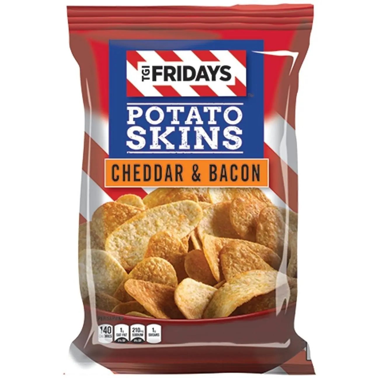 TGI Friday's 4 oz Cheddar & Bacon Potato Skins Chips (3 Bags)