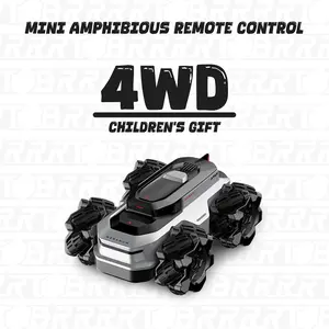 BRRRRT Amphibious Remote Control Car 4WD Waterproof RC Vehicle 360°Rotation RC Truck Stunt Car 2.4 GHz Remote Control Boat for 5 6 7 8 9-12 Kids Girls Boys Gift All Terrain Water Beach Pool Toy
