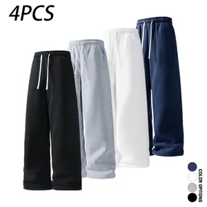 Men’s simple basic long pants, loose casual sports/fitness pants, simple versatile casual long pants.