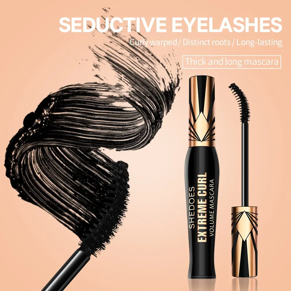 Waterproof Long-Lasting Beauty Eyelash Mascara, Easy-To-Remove Formula, Enhances Volume & Curl, Perfect for Daily Use, Makeup Essentials