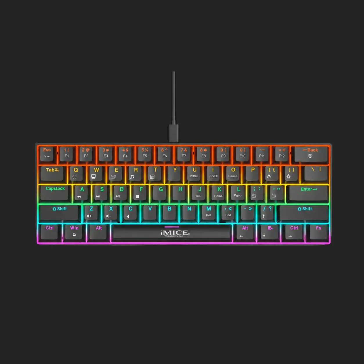 GK-900 61-Key RGB Mechanical 60 percent keyboard