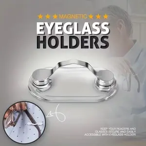 Magnetic Eyeglass Holder, Magnetic Pin Badge Clip, Earphone Clip, V-Shaped Storage Rack, Magnetic Clothes Clip, Clamp Type