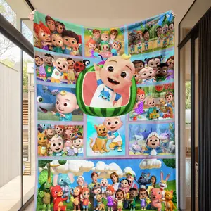 Cute Active Baby Blanket, Kid Blanket, Cozy Flannel Throw, Soft Comfy Blanket, Multi-Use for Bed Sofa Camping Room Decor, Gift for Family Friends