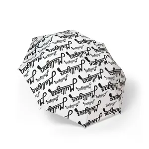 Semi-Automatic Foldable Umbrella, white