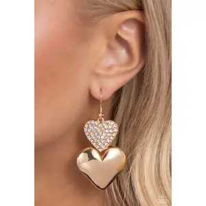 Paparazzi Charming Connection - Gold  Earring P5RE-GDXX-262XX